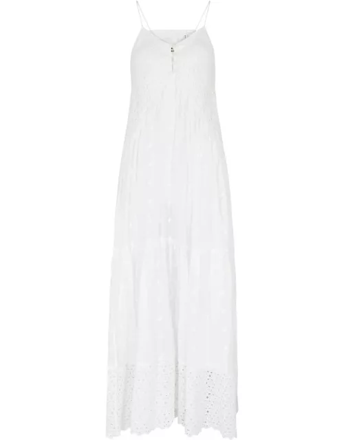 Isabel Marant étoile Sabba Broderie-anglaise Cotton Maxi Dress - White - 40 (UK12 / M)