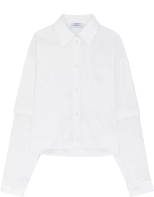 Off-white Layered Cotton-poplin Shirt - 42 (UK10 / S)