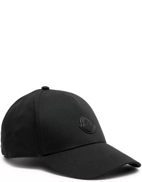 Moncler Logo Cotton cap - Black