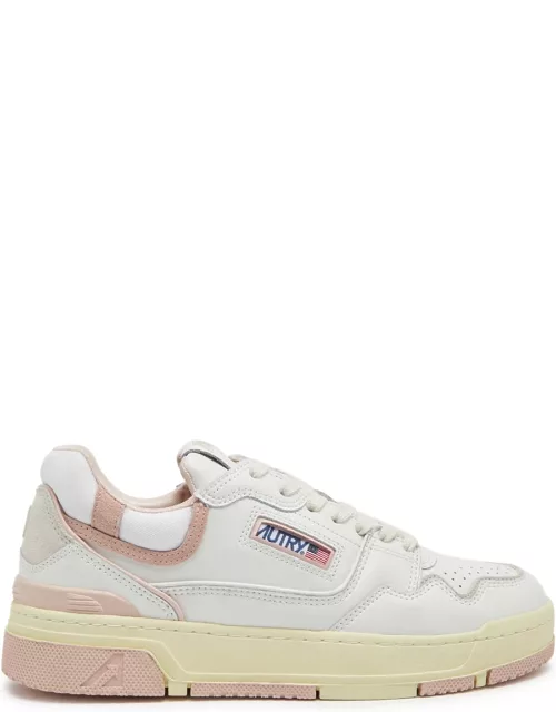 Autry Clc Panelled Leather Sneakers - Pink And White - 37 (IT37 / UK4), Autry Sneaker, Mesh - 37 (IT37 / UK4)