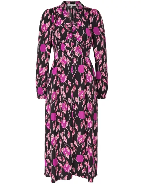 Diane Von Furstenberg Erica Printed Midi Dress - Multicoloured - 4 (UK8 / S)