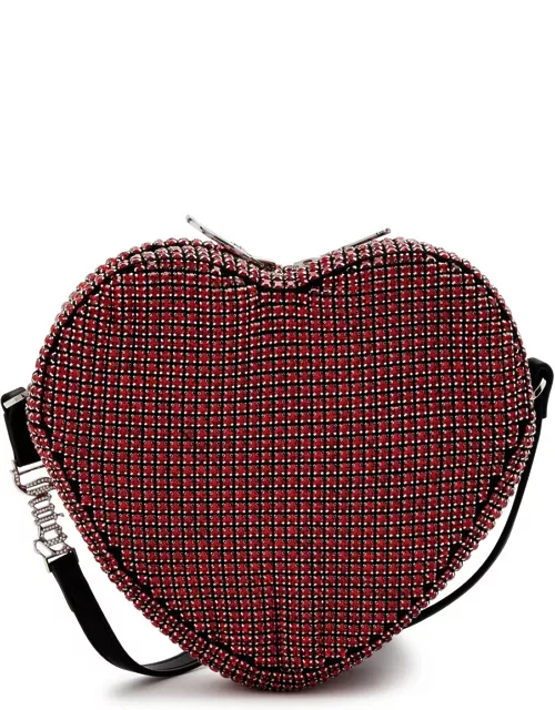 Juicy Couture Crystal-embellished Heart Leather top Handle bag - Red