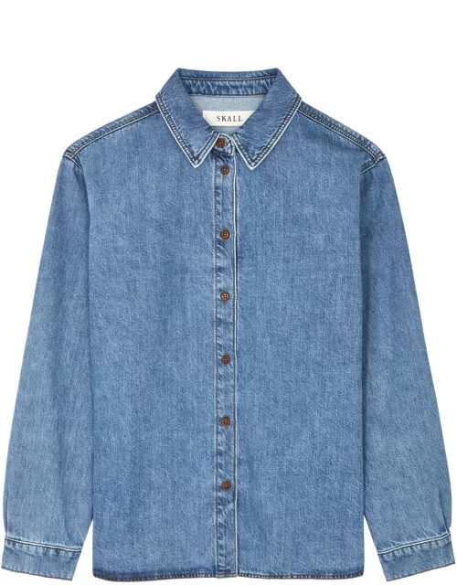 Skall Studio Millington Denim Shirt - Blue - 38 (UK10 / S)