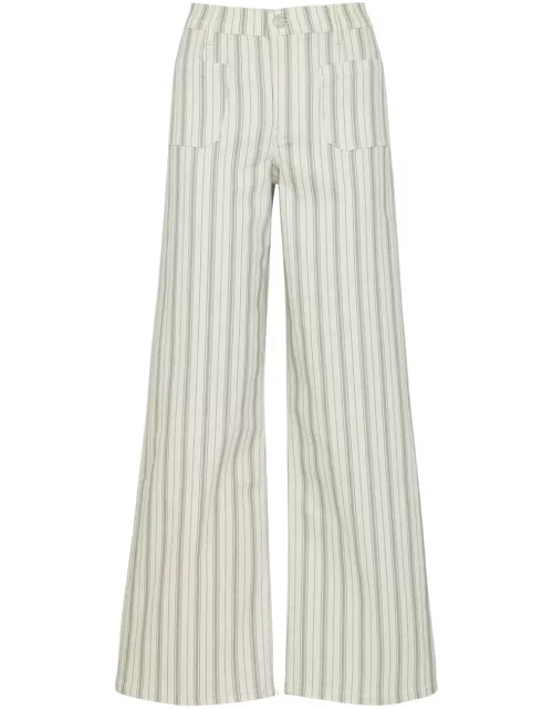 Frame Le Slim Palazzo Striped Wide-leg Jeans - Cream - 24 (W24 / UK6 / XS)