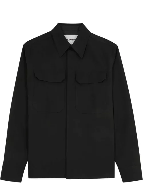 Jil Sander Wool-twill Shirt - Black And Caramel - 38 (C15 / S)