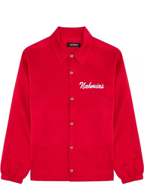 Nahmias Miracle Academy Embroidered Silk-satin Jacket - Red
