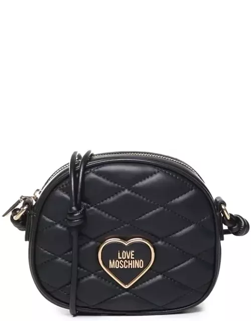 Love Moschino Logo Lettering Quilted Shoulder Bag