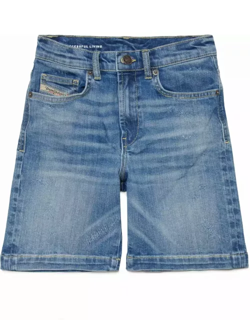 D-macs-sh-j Shorts Diesel Shorts In Light Shaded Deni