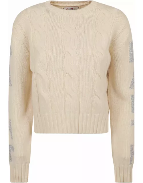 MC2 Saint Barth Logo Sided Rib Trim Knit Sweater Sweater