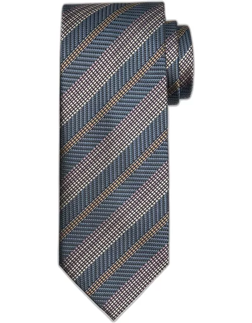 Men's Silk Textured Stripe Tie
