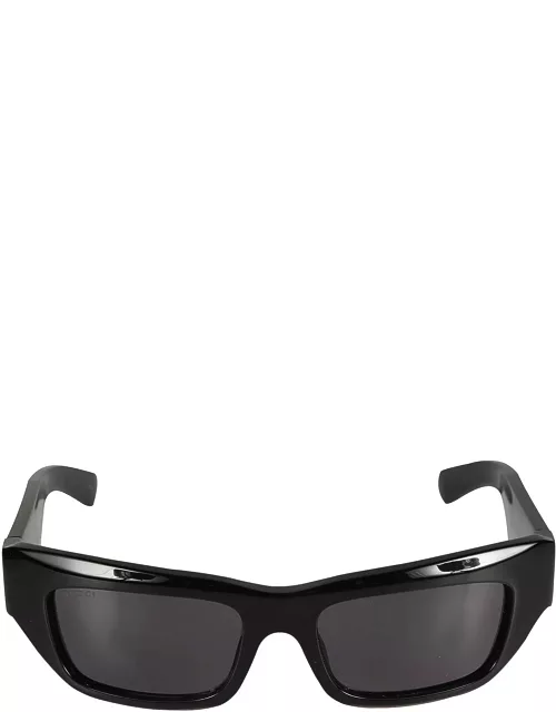 Gucci Eyewear Logo Sided Square Lens Sunglasse