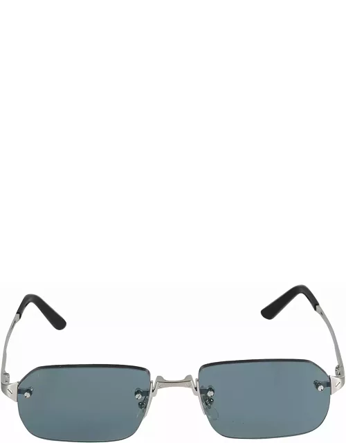 Cartier Eyewear Rimless Metal Constructed Sunglasse