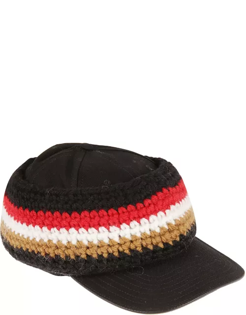 Burberry Stripe Knit Headband Baseball Cap