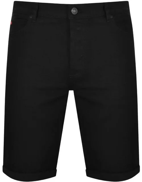 HUGO 634 Denim Logo Shorts Black