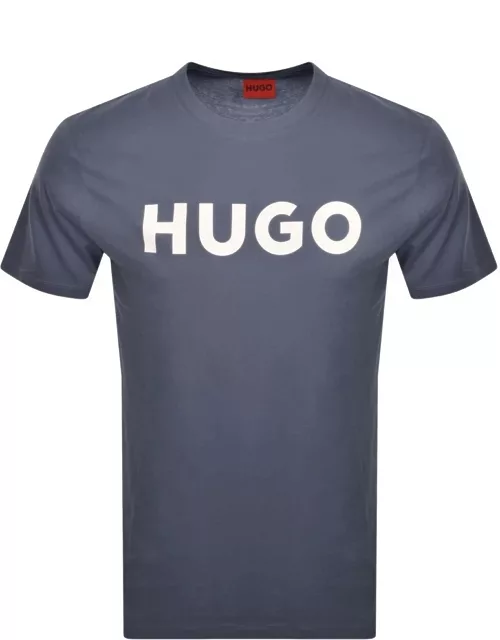 HUGO Dulivio Crew Neck T Shirt Blue