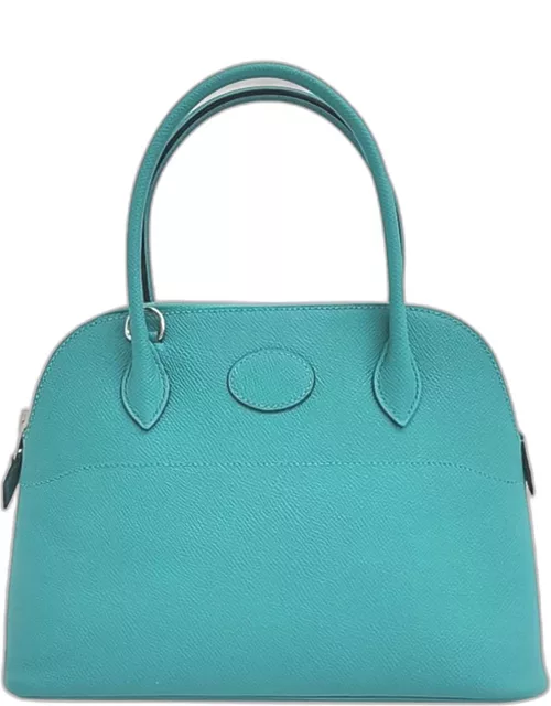 Hermes Blue Leather Bolide 27 Bag
