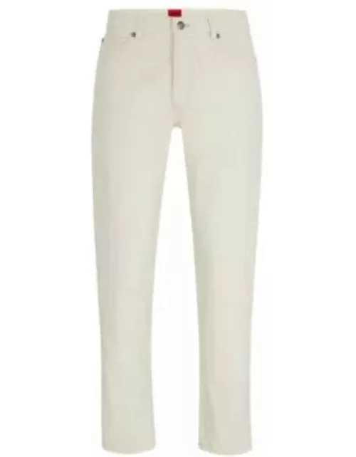 Tapered-fit jeans in natural denim- White Men's Jean