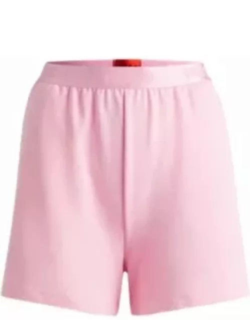 Shorts with logo waistband- Pink Women's Underwear, Pajamas, and Sock