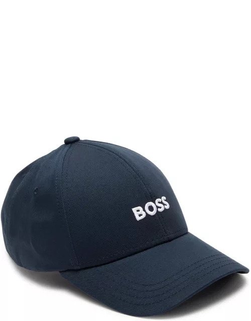Boss Zed Logo-embroidered Cotton cap - Navy