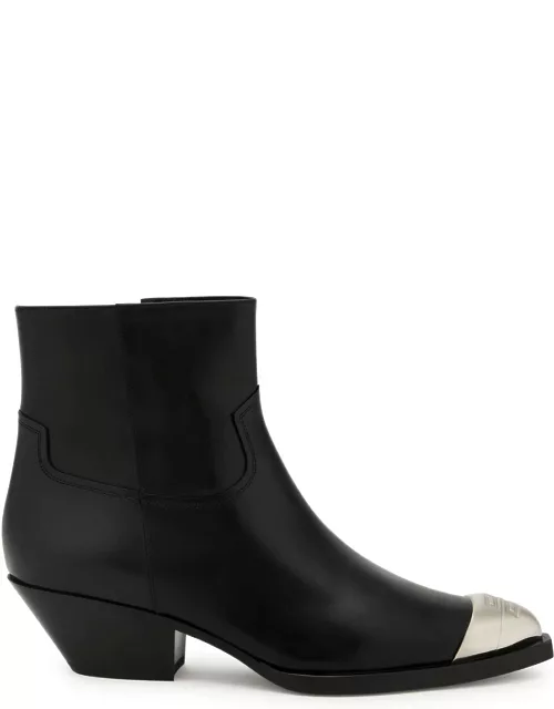 Givenchy Western 4G-engraved Leather Ankle Boots - Black - 37 (IT37 / UK4)