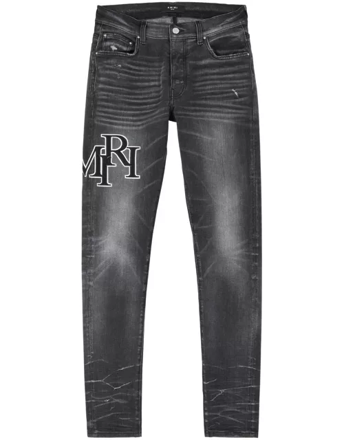 Amiri Logo-embroidered Skinny Jeans - Black - 32 (W32 / M)
