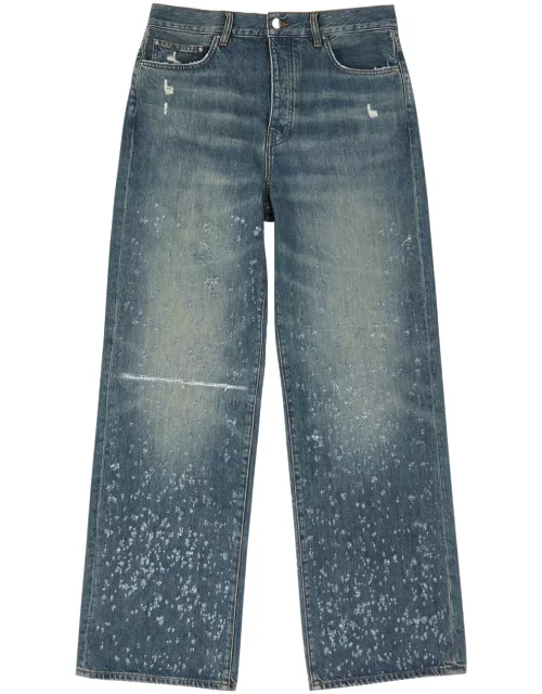Amiri Shotgun Distressed Straight-leg Jeans - Blue - 34 (W34 / L)