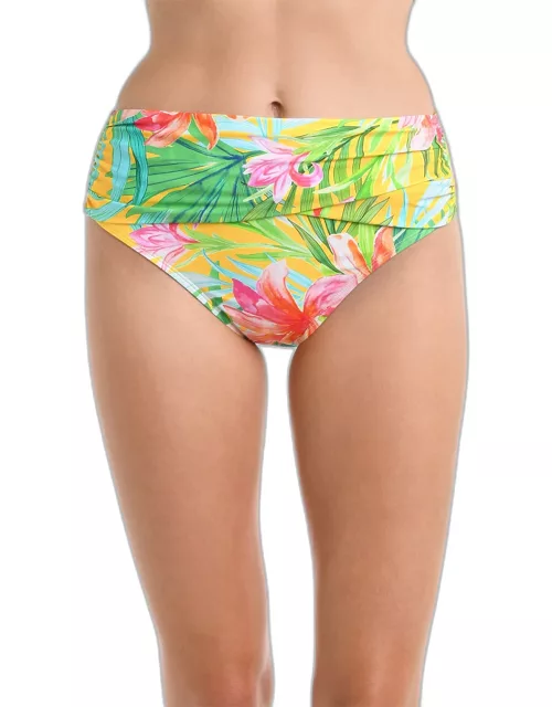 Calypso Blooms Overlap Bikini Bottom