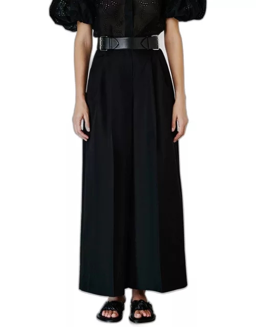 High-Rise Pleated Wide-Leg Pant