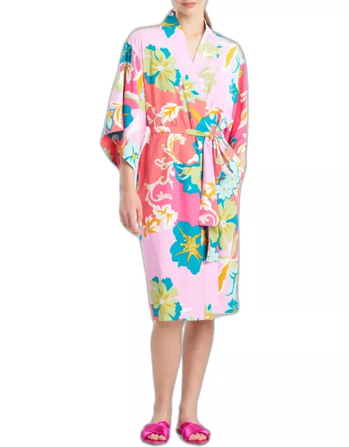 Marbella Floral-Print Robe