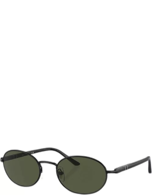 Men's Metal Oval Sunglasse