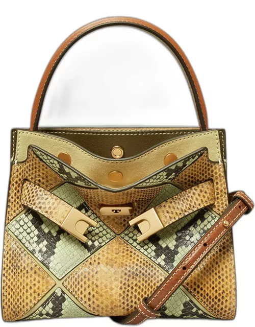 Lee Radziwill Petite Snake-Embossed Double Bag