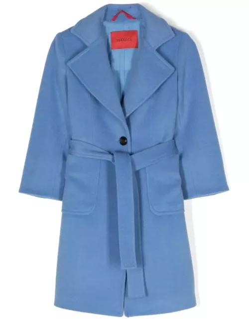 Max & Co. Light Blue Wool Runaway Coat