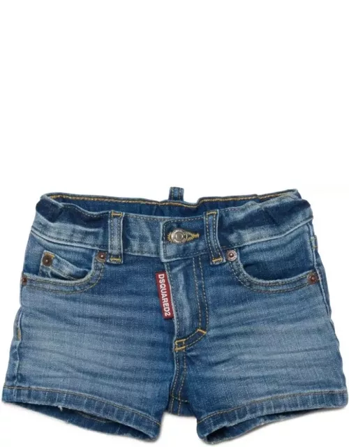Dsquared2 Denim Shorts With Lived-in Effect