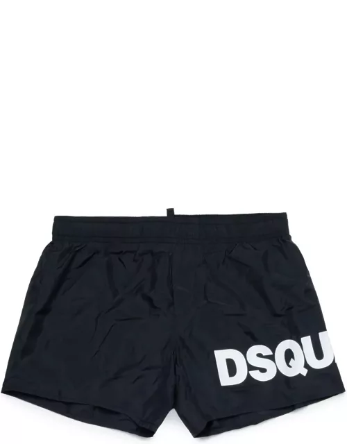 Black Swimsuit With Icon Logo Dsquare