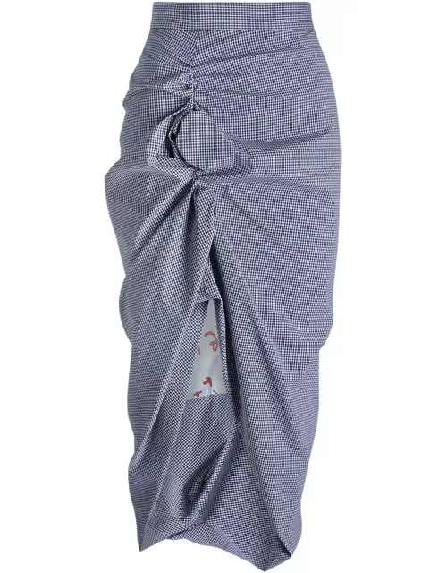 Vivienne Westwood Gray Gathered Midi Skirt
