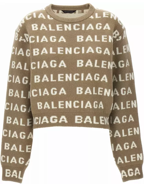 Balenciaga All-over Logo Sweater