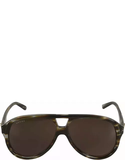 Gucci Eyewear Aviator Thick Sunglasse