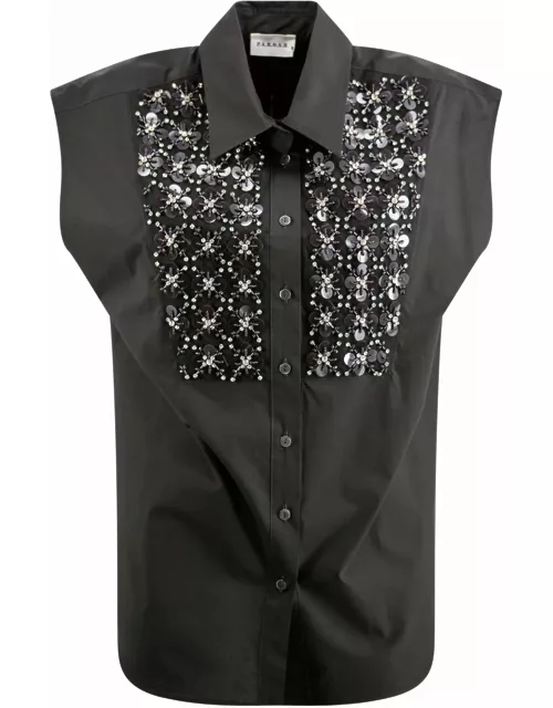 Parosh Shirt With Sequin Embroidery
