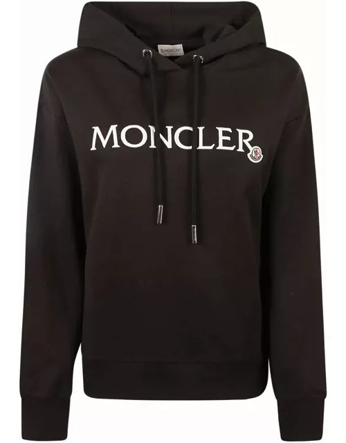 Moncler Chest Logo Patch Hooded Sweatshirt