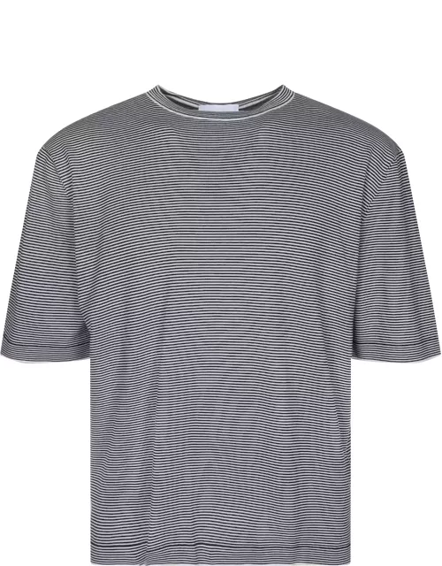 Lardini Jersey Striped Blue/white T-shirt
