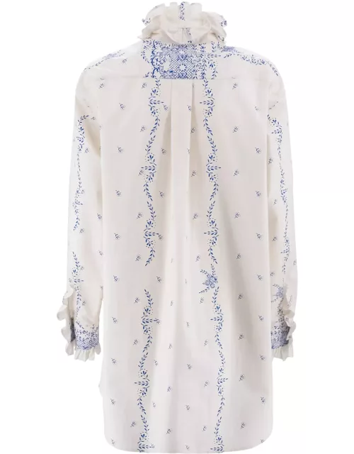 Philosophy di Lorenzo Serafini Floral-print Cotton Shirt Dres