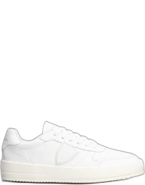 Philippe Model Nice Low Sneakers In White Leather