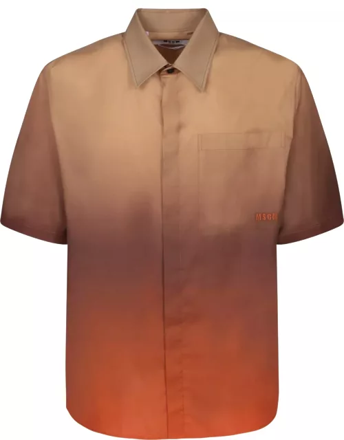 MSGM Dregradã¨ Beige/orange Shirt