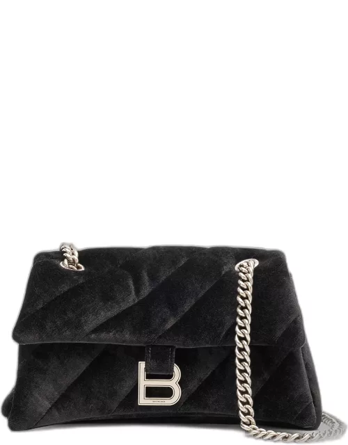 Crush Small Chain Bag Quilted Velvet Jersey