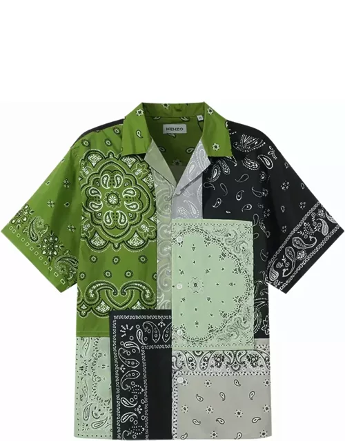 Kenzo Patchwork Cotton Shirt