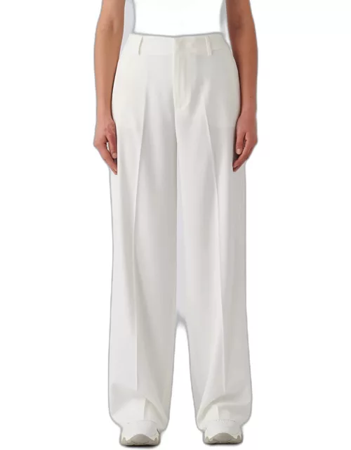 PT Torino Tailored lorenza High Waisted White Trousers In Technical Fabric Woman