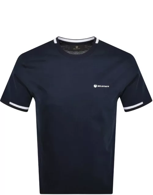 Belstaff Short Sleeve Logo T Shirt Navy