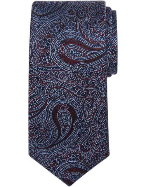 JoS. A. Bank Men's Reserve Collection Intricate Paisley Tie - Long, Wine, LONG