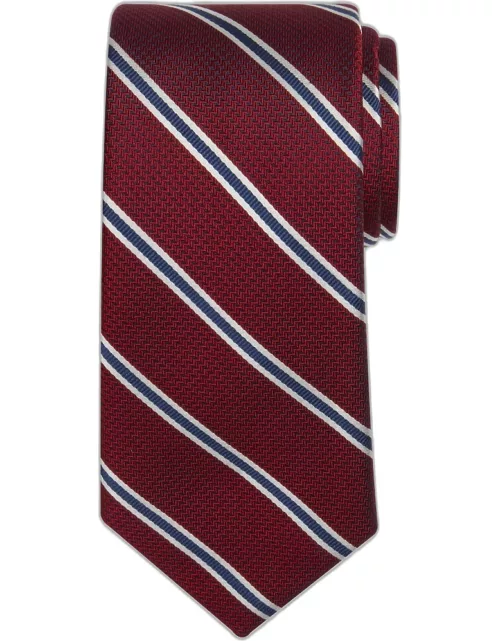 JoS. A. Bank Men's Reserve Collection Chevron Stripe Tie, Burgundy, One