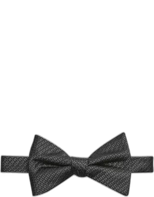 JoS. A. Bank Men's Reserve Collection Hidden Squares Bow Tie, Black, One